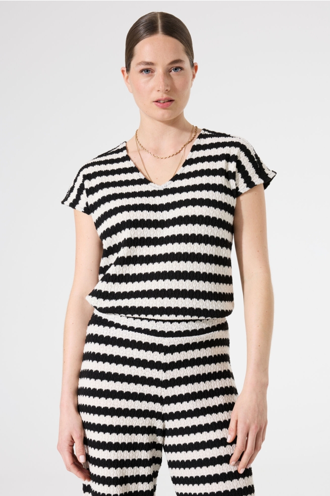 GESTREEPT T SHIRT G50207 60 Black
